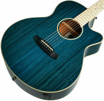 Pozostałe gitary z elektroniką Tanglewood TW4 BLA Aquamarine Blue Gloss - 4