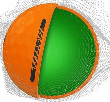 Нова топка за голф Srixon Soft Feel Brite 13 Golf Balls Brite Green - 9