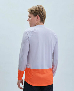 Велосипедна тениска POC MTB Pure LS Jersey Granite Grey/Zink Orange M Джърси - 5