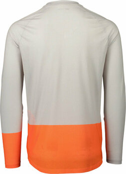 Велосипедна тениска POC MTB Pure LS Jersey Granite Grey/Zink Orange 2XL Джърси - 3