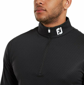 Felpa con cappuccio/Maglione Footjoy Tonal Print Knit Chill-Out Black L Maglione - 3