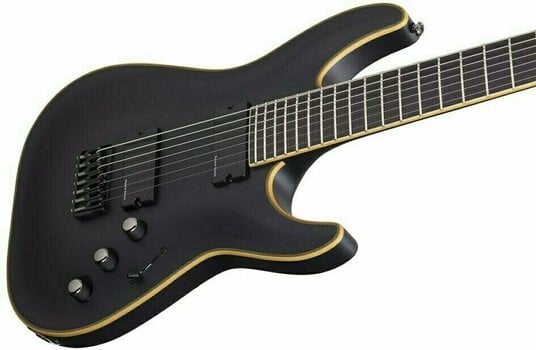 7-string Electric Guitar Schecter Blackjack ATX C-7 Aged Black Satin - 5