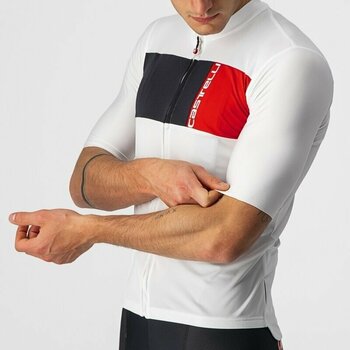 Cycling jersey Castelli Prologo 7 Jersey Ivory/Light Black-Red S - 3