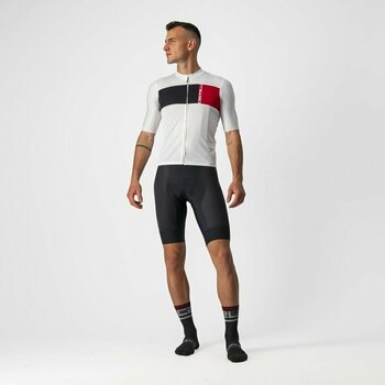 Camisola de ciclismo Castelli Prologo 7 Jersey Jersey Ivory/Light Black-Red M - 6