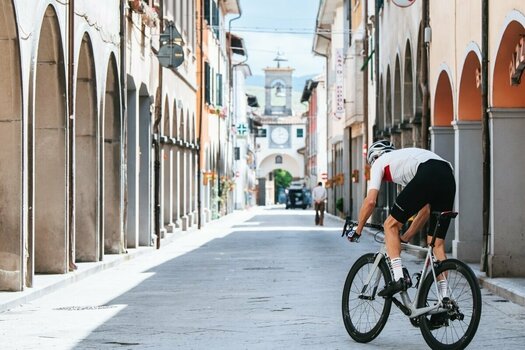 Biciklistički dres Castelli Prologo 7 Jersey Dres Ivory/Light Black-Red M - 10
