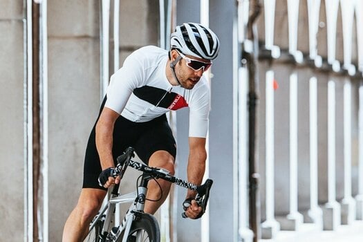 Cycling jersey Castelli Prologo 7 Jersey Ivory/Light Black-Red XL - 11