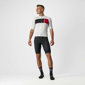 Camisola de ciclismo Castelli Prologo 7 Jersey Ivory/Light Black-Red 3XL - 6
