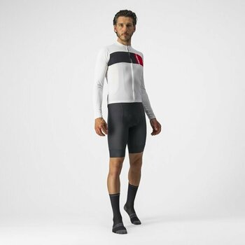 Cycling jersey Castelli Prologo 7 Long Sleeve Jersey Jersey Ivory/Light Black-Red L - 6