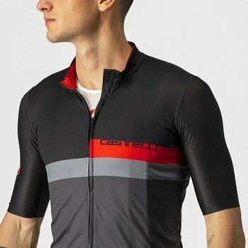 Велосипедна тениска Castelli A Blocco Jersey Джърси Black/Red-Dark Gray L - 5