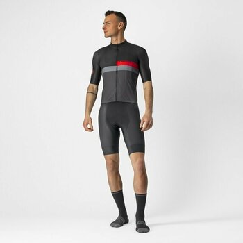 Cycling jersey Castelli A Blocco Jersey Jersey Black/Red-Dark Gray L - 7