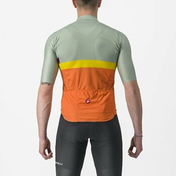 Cycling jersey Castelli A Blocco Jersey Jersey Defender Green/Dark Red-Bordeaux-Passion Fruit-Scarlet Lava S - 2