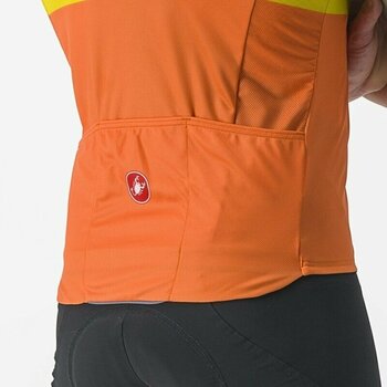 Cycling jersey Castelli A Blocco Jersey Jersey Defender Green/Dark Red-Bordeaux-Passion Fruit-Scarlet Lava S - 3