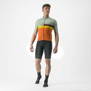 Cycling jersey Castelli A Blocco Jersey Jersey Defender Green/Dark Red-Bordeaux-Passion Fruit-Scarlet Lava S - 6