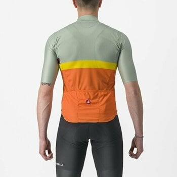 Cycling jersey Castelli A Blocco Jersey Jersey Defender Green/Dark Red-Bordeaux-Passion Fruit-Scarlet Lava M - 2