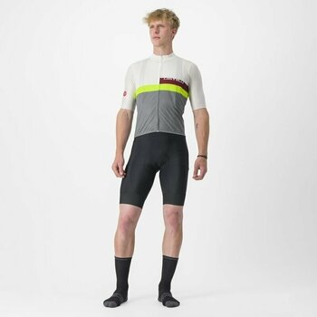 Cycling jersey Castelli A Blocco Jersey Jersey Ivory/Bordeaux-Electric Lime-Sedona Sage S - 5
