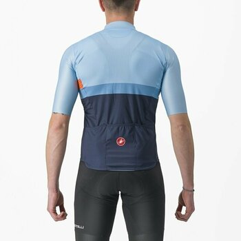 Biciklistički dres Castelli A Blocco Jersey Dres Baby Blue/Scarlet Lava-Niagara Blue-Belgian Blue M - 2