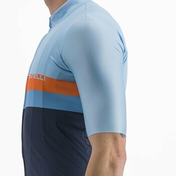 Велосипедна тениска Castelli A Blocco Jersey Baby Blue/Scarlet Lava-Niagara Blue-Belgian Blue M - 4