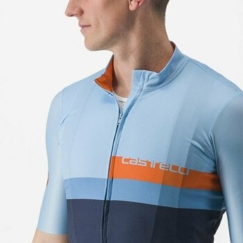 Cycling jersey Castelli A Blocco Jersey Baby Blue/Scarlet Lava-Niagara Blue-Belgian Blue M - 5