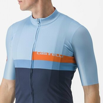 Cycling jersey Castelli A Blocco Jersey Baby Blue/Scarlet Lava-Niagara Blue-Belgian Blue L - 6