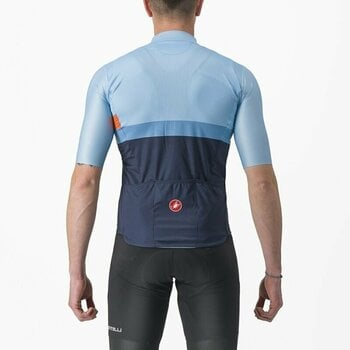 Cycling jersey Castelli A Blocco Jersey Jersey Baby Blue/Scarlet Lava-Niagara Blue-Belgian Blue 3XL - 2