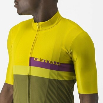 Cyklo-Dres Castelli A Blocco Jersey Dres Passion Fruit/Amethist-Green Apple-Avocado Green S - 4
