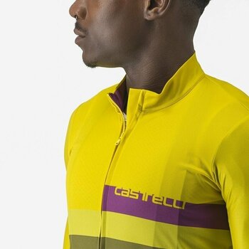 Jersey/T-Shirt Castelli A Blocco Jersey Jersey Passion Fruit/Amethist-Green Apple-Avocado Green S - 5