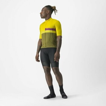 Cyklo-Dres Castelli A Blocco Jersey Dres Passion Fruit/Amethist-Green Apple-Avocado Green S - 6