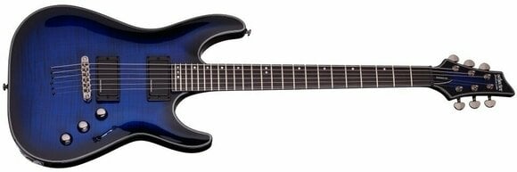 Elektrisk gitarr Schecter Blackjack SLS C-1 A See Thru Blue Burst - 2
