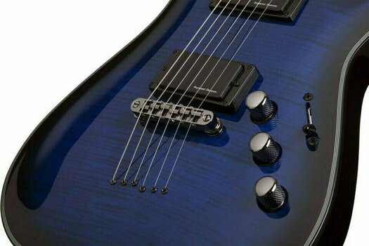 Elektrisk guitar Schecter Blackjack SLS C-1 A See Thru Blue Burst - 5