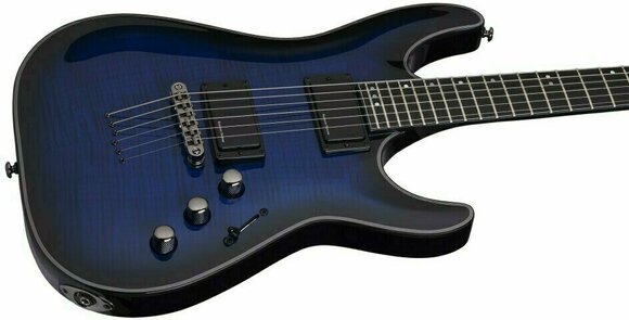 Guitare électrique Schecter Blackjack SLS C-1 A See Thru Blue Burst - 6