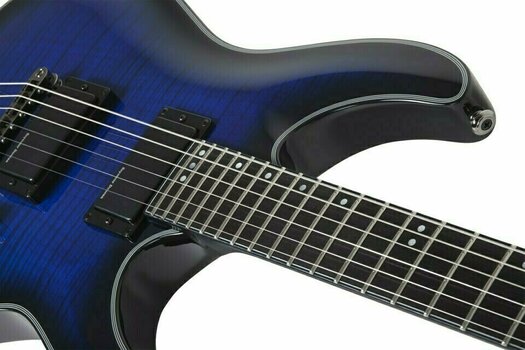 Guitare électrique Schecter Blackjack SLS C-1 A See Thru Blue Burst - 8