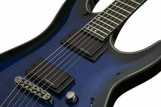Guitare électrique Schecter Blackjack SLS C-1 A See Thru Blue Burst - 10