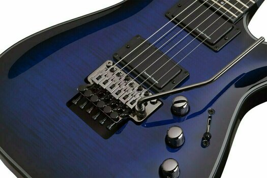 Guitare électrique Schecter Blackjack SLS C-1 FR A See Thru Blue Burst - 4