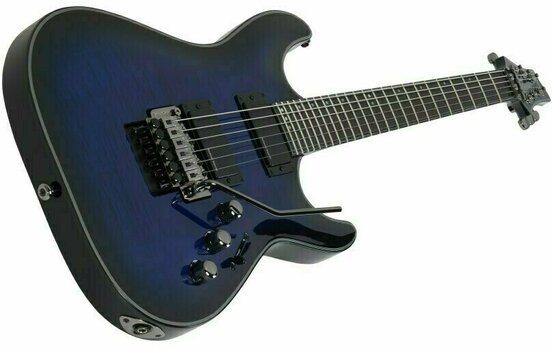 Elektrisk guitar Schecter Blackjack SLS C-1 FR A See Thru Blue Burst - 7