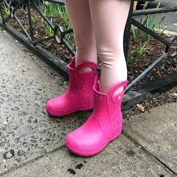 Otroški čevlji Crocs Kids' Handle It Rain Boot Candy Pink 23-24 - 7
