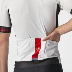 Cycling jersey Castelli Entrata Vi Jersey Ivory/Light Black-Red 3XL - 4