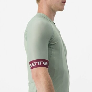 Maglietta ciclismo Castelli Entrata Vi Jersey Maglia Defender Green/Bordeaux-Silver Gray M - 4