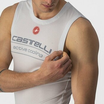 Cycling jersey Castelli Active Cooling Sleeveless Silver Gray XS - 4