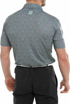 Риза за поло Footjoy Glass Print Mens Polo Shirt Lava XL - 4