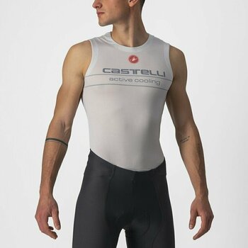 Maglietta ciclismo Castelli Active Cooling Sleeveless Biancheria intima funzionale-Canotta Silver Gray S - 2