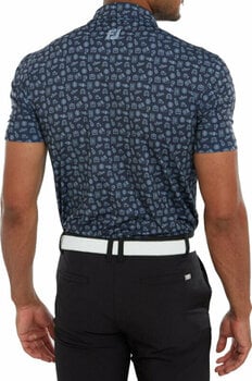 Риза за поло Footjoy Travel Print Mens Polo Shirt Navy/True Blue M - 4