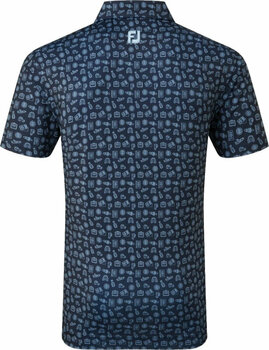 Πουκάμισα Πόλο Footjoy Travel Print Mens Polo Shirt Navy/True Blue 2XL - 2