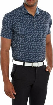 Koszulka Polo Footjoy Travel Print Mens Polo Shirt Navy/True Blue 2XL - 3