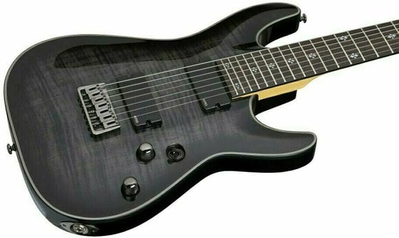 7-string Electric Guitar Schecter Damien Elite-7 Trans Black Burst - 2