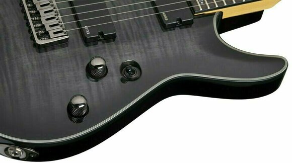 7-string Electric Guitar Schecter Damien Elite-7 Trans Black Burst - 4