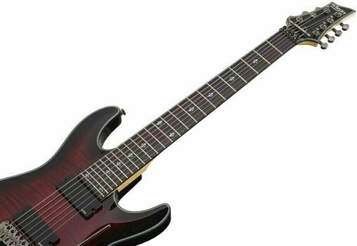 7-string Electric Guitar Schecter Damien Elite-7 FR Crimson Red Burst - 6