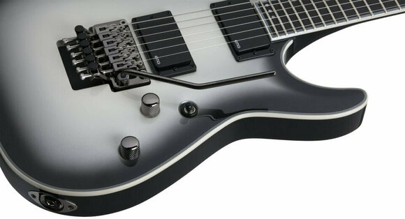 E-Gitarre Schecter Jake Pitts C-1 FR Metallic White w/Metallic Black Burst - 4