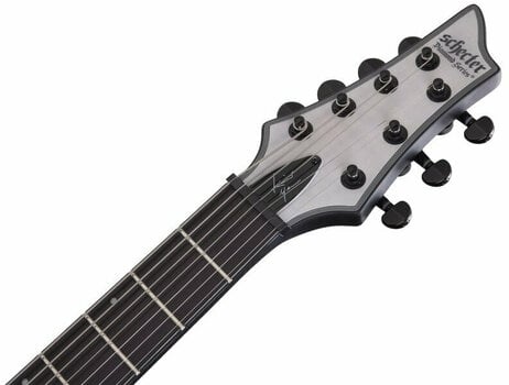 7-string Electric Guitar Schecter Keith Merrow KM-7 White Satin - 9