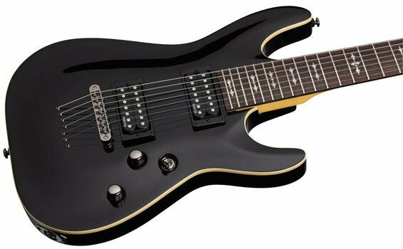 7-string Electric Guitar Schecter Omen 7 Gloss Black - 3