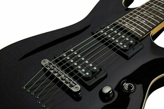 Guitarra elétrica de 7 cordas Schecter Omen 7 Gloss Black - 4